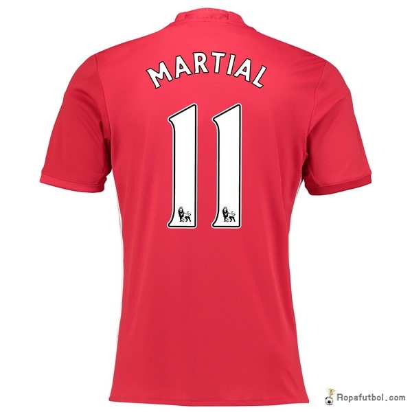 Camiseta Manchester United Replica Primera Ropa Martial 2016/17 Rojo
